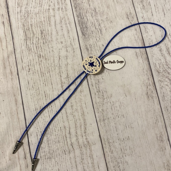 *Cosmic Toad Pottery Handmade Ceramic No Thoughts Head Empty Bolero Tie Necklace - Picture 2 of 6